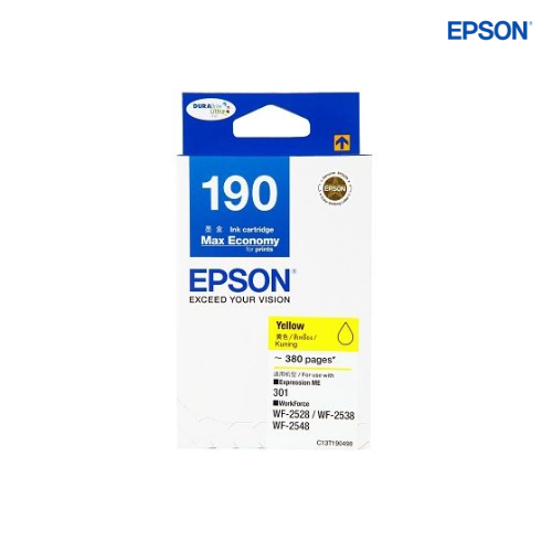 ตลับหมึกอิงค์เจ็ท Epson Original Ink Cartridge 190 Yellow, T190490